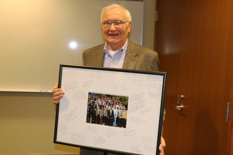 Dr. Liepa with signed gift